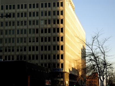sunbeams trying to knock down a building