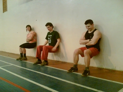 sitting on the invisible chairs??? ha-ha