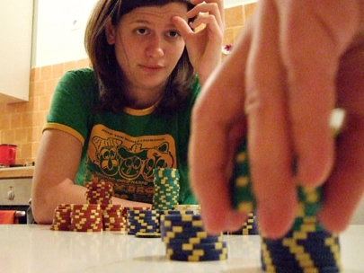 Eszter's poker-face