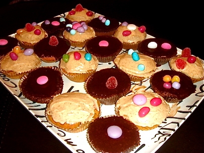 Girls Decorating Cupcakes