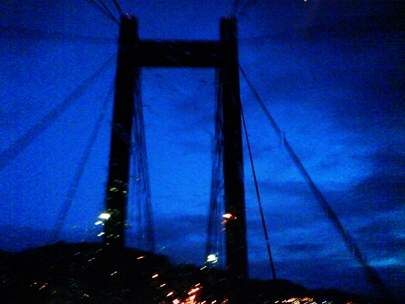 rande bridge, at night