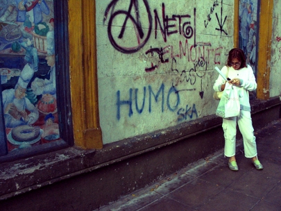 white woman wondering