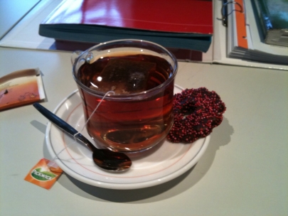 mmmm lekker koekje op school!