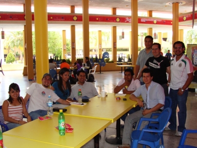 at the break with the students of the Master in European Studies