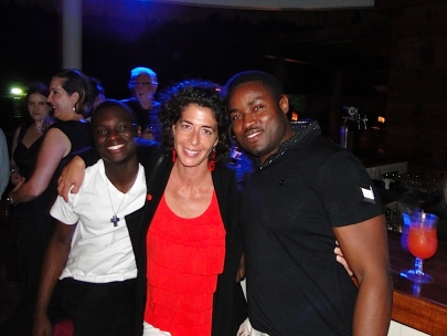 At night auntie Val has fun! Nice to meet you Dacky and Clif!