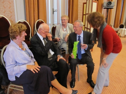 goodbyeparty for Sjaak, with Lodewijk de Vries (96!) and his daughter
