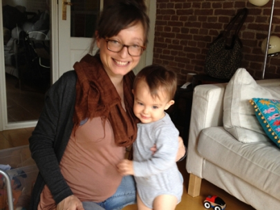 we saw chrissy pissi and her little one!