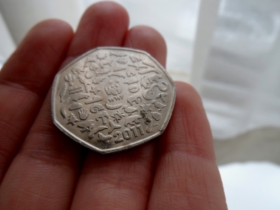 lots of information in a little 50p coin