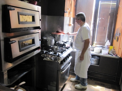 Matteo in his kitchen