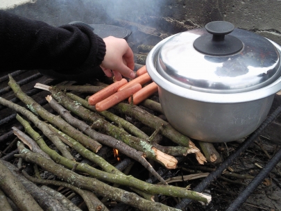 BBQ in the woods. Oh yeah!!