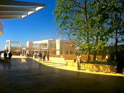 At Getty with Mom