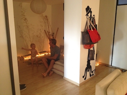 TJ likes my yoga room